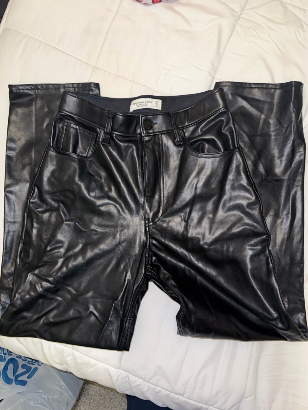 Abercrombie & Fitch Curve Love Vegan Leather Pants